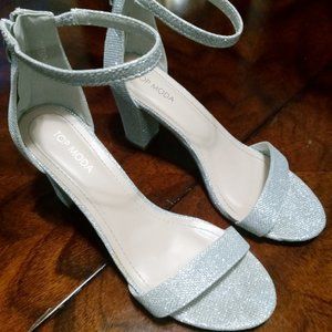 Top Moda "Hannah" Silver Heels